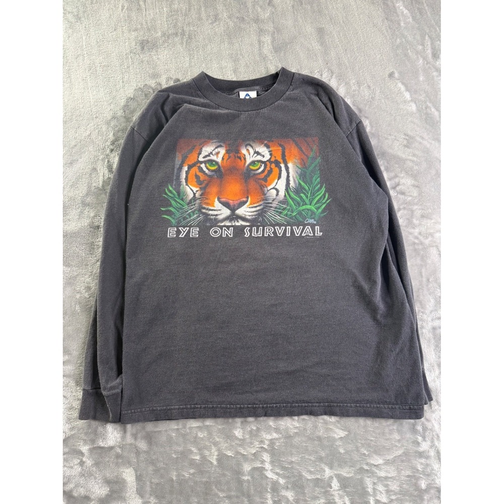 Alstyle Apparel & Activewear Eye On Survival Tiger Men's T-Shirt L Black